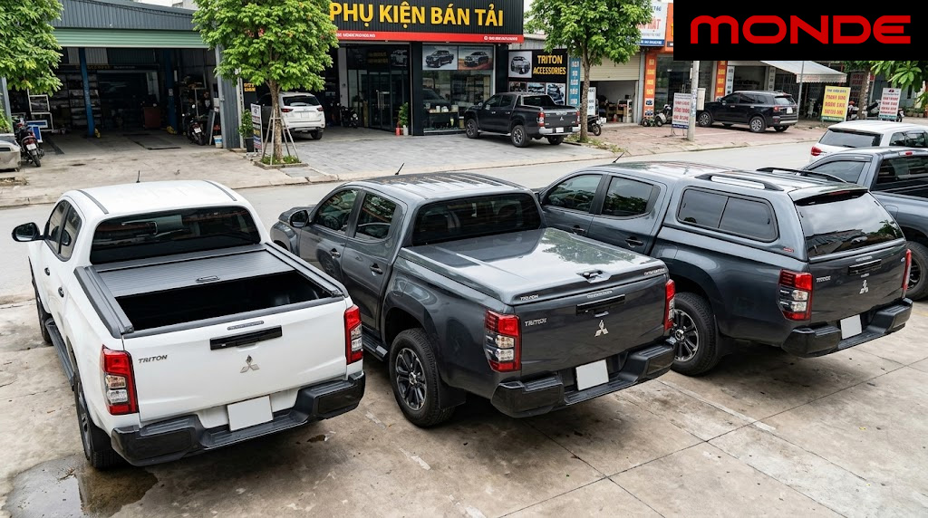 Các dòng nắp thùng bán tải Mitsubishi Triton phổ biến hiện nay
