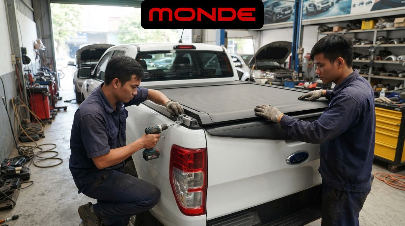Quy tr&igrave;nh lắp đặt nắp th&ugrave;ng xe b&aacute;n tải chuẩn kỹ thuật