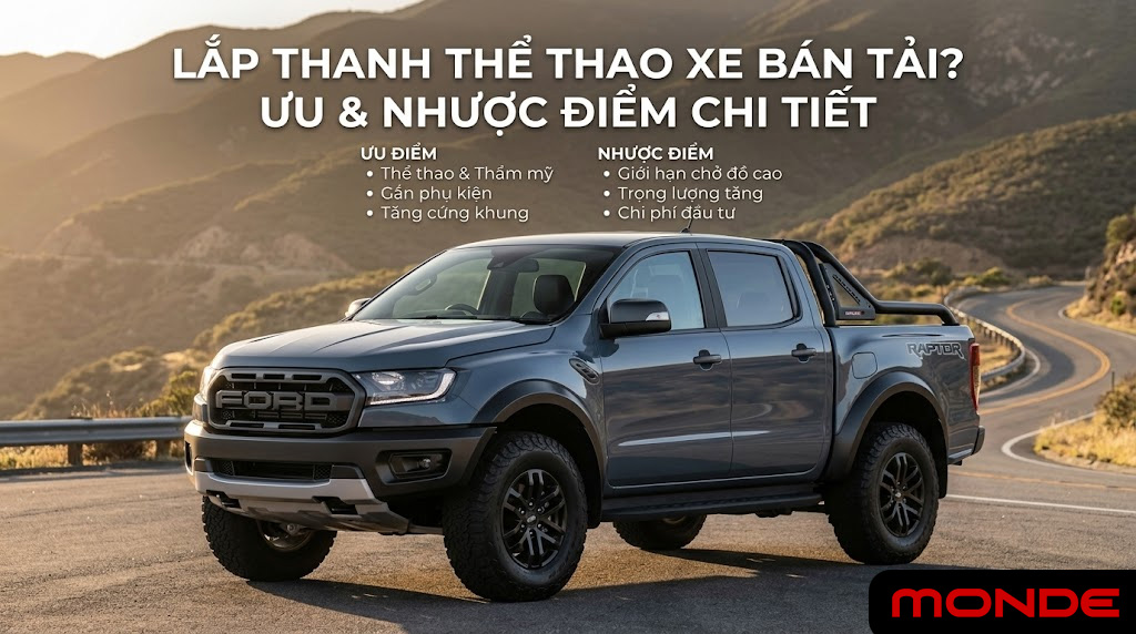 C&oacute; N&ecirc;n Lắp Thanh Thể Thao Xe B&aacute;n Tải? Ưu Nhược Điểm Chi Tiết