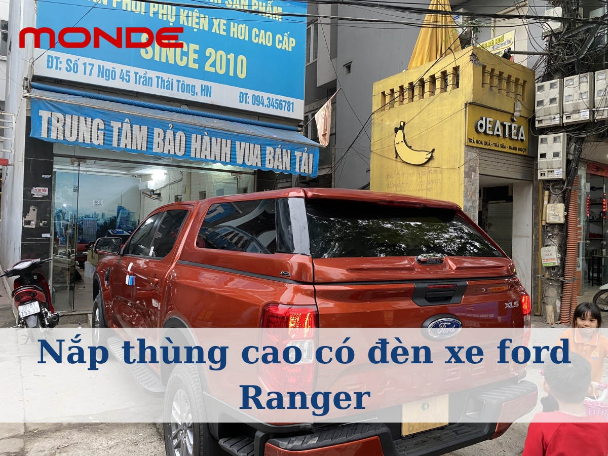 Nắp thùng cao có đèn xe ford Ranger