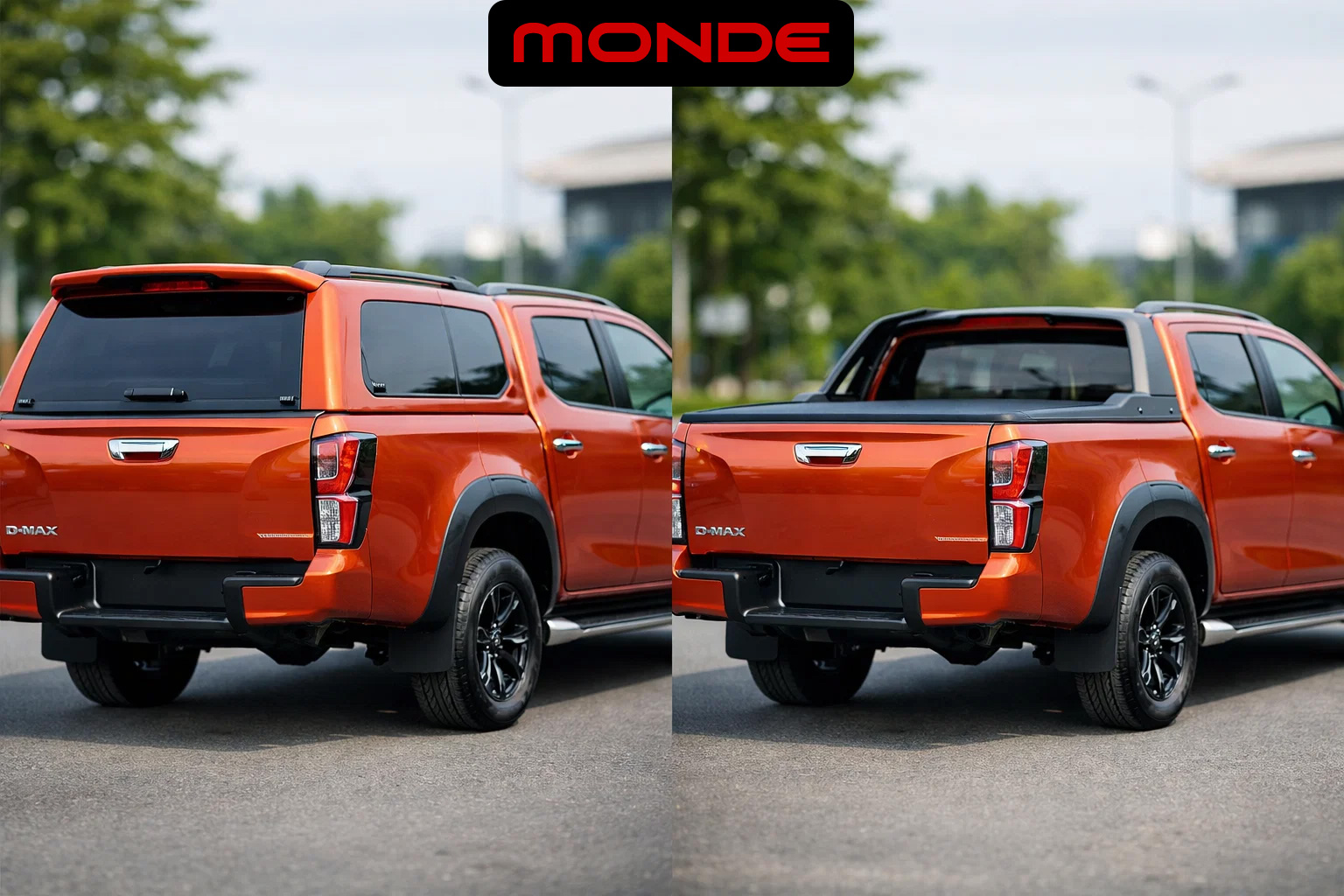 Nắp th&ugrave;ng cao v&agrave; nắp th&ugrave;ng thấp thể thao dmax