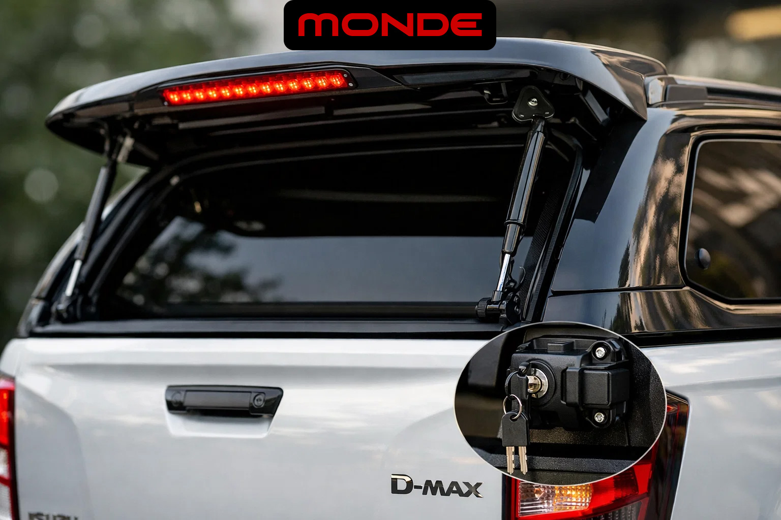 Những tiện &iacute;ch c&ocirc;ng nghệ hiện đại t&iacute;ch hợp tr&ecirc;n nắp th&ugrave;ng cao D-Max