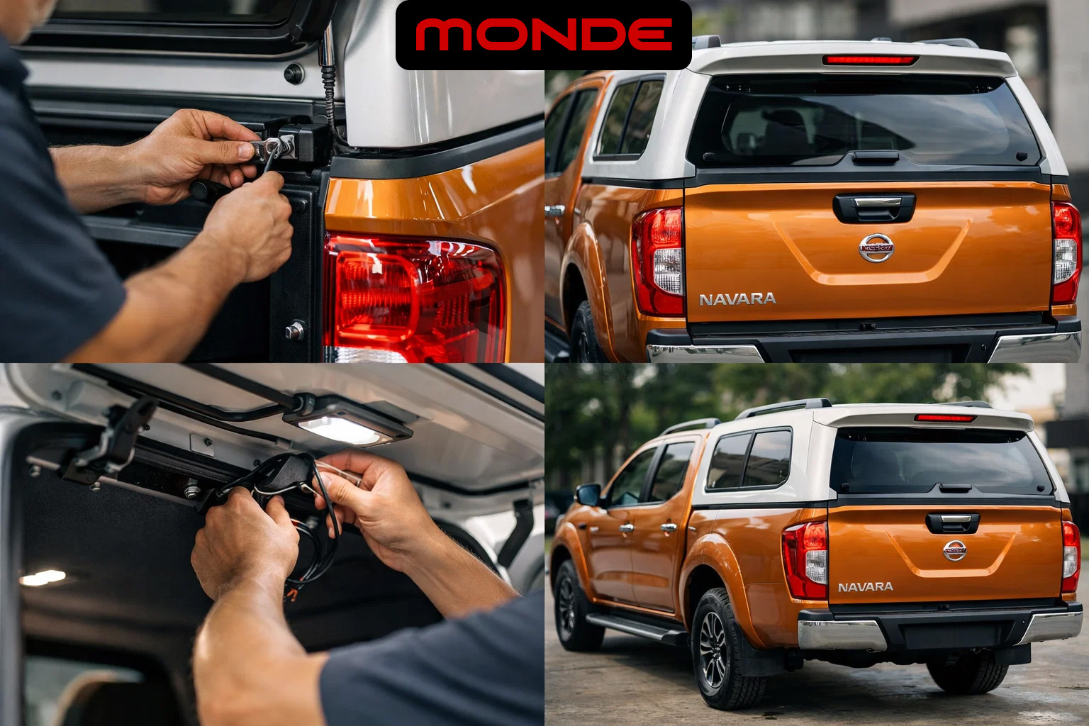 Quy chuẩn lắp đặt chuy&ecirc;n nghiệp nắp th&ugrave;ng cao cho d&ograve;ng xe Nissan Navara