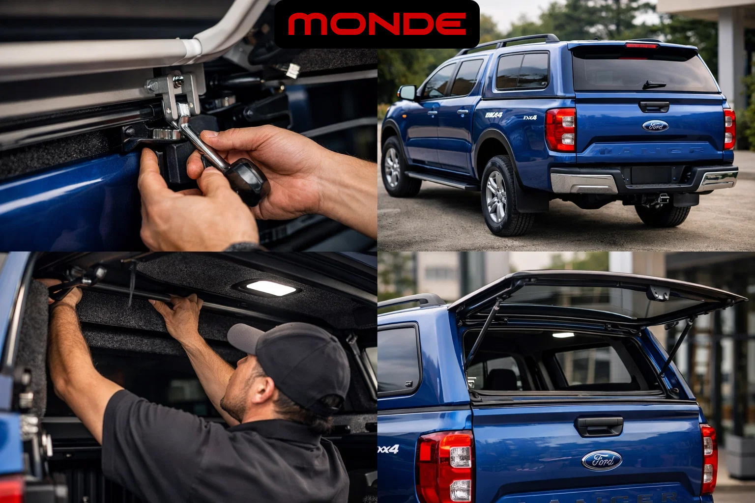 Quy chuẩn lắp đặt chuy&ecirc;n nghiệp nắp th&ugrave;ng cao cho xe Ford Ranger