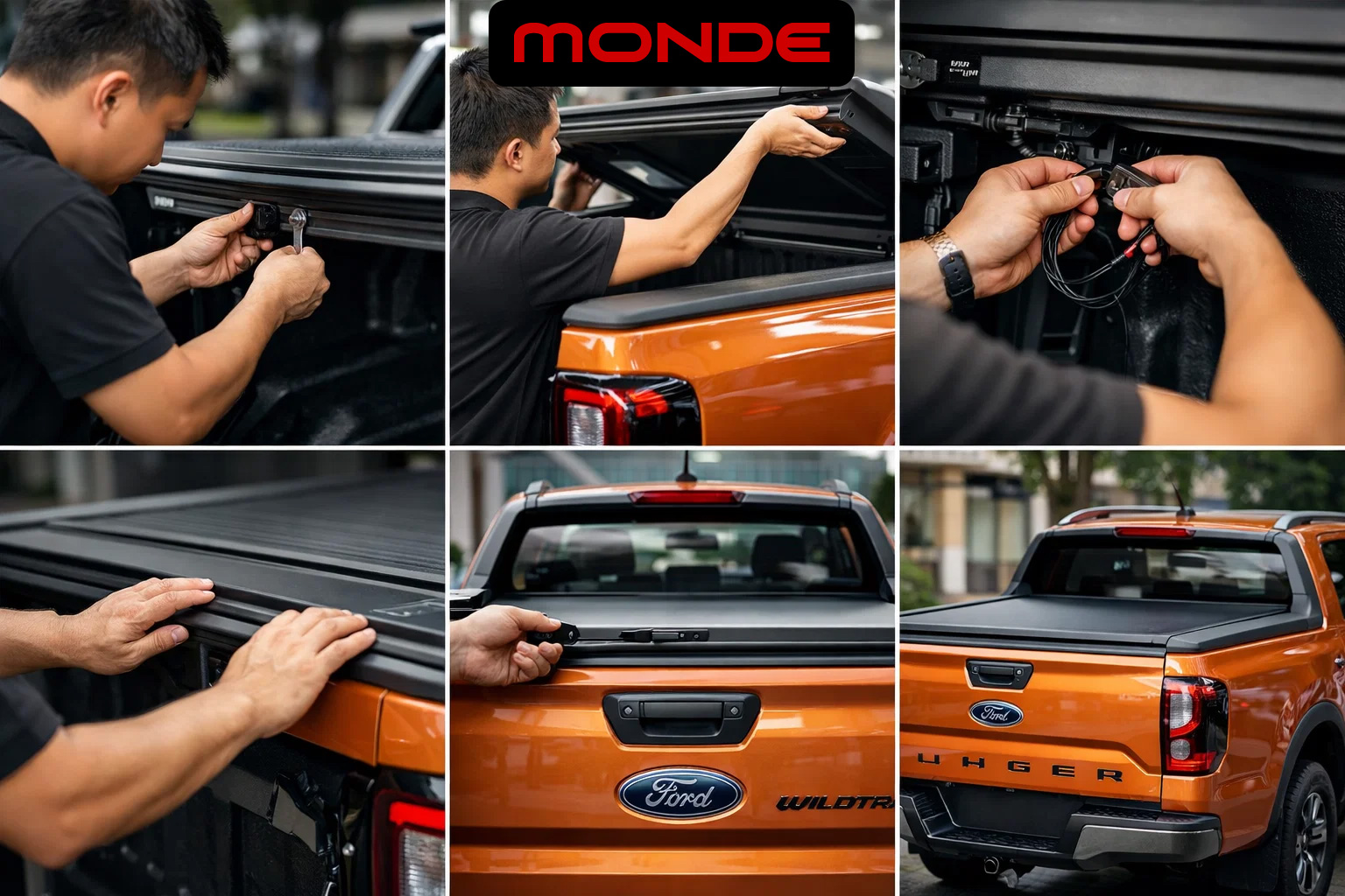 Quy tr&igrave;nh lắp đặt Nắp th&ugrave;ng b&aacute;n tải Ford Ranger Wildtrak chuẩn kỹ thuật đảm bảo t&iacute;nh thẩm mỹ v&agrave; an to&agrave;n