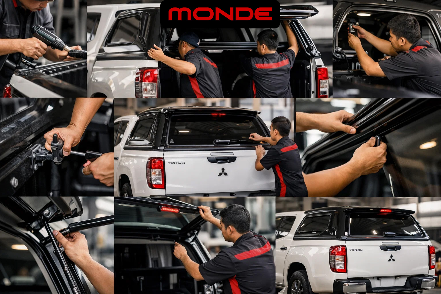 Quy tr&igrave;nh lắp th&ugrave;ng b&aacute;n tải chuẩn kỹ thuật cho xe Mitsubishi Triton