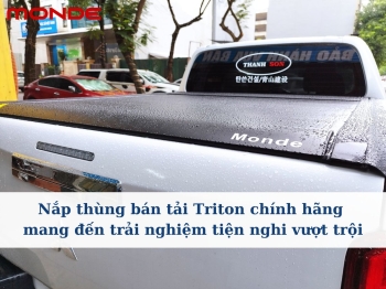 Nắp thùng bán tải Triton chính hãng mang đến trải nghiệm tiện nghi vượt trội